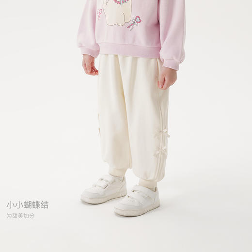 马克珍妮女童甜美蝴蝶结灯笼裤 宝宝运动裤2025年春装新款250275 商品图1