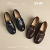 ZHR玫瑰扣饰乐福鞋女2025春季新款复古英伦风单鞋一脚蹬小皮鞋子 商品缩略图2