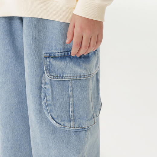 马克珍妮男童潮流工装牛仔裤 儿童纯棉裤子2025年春装新款250025 商品图4