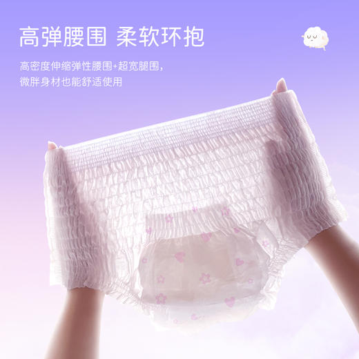 【防漏瞬吸❗️安心裤10片装组合】绵柔亲肤，裸感透气，高弹腰围，柔软环抱！安睡拉拉裤夜用卫生裤超长卫生巾 商品图2