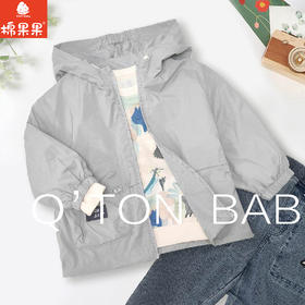 棉果果春季新品商场同款男童防风外套连帽风衣M112100325118