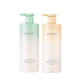 阿道夫（ADOLPH）天然香植物洗发水护发素套装400ml×2瓶（头皮去屑+芯韧柔滑）