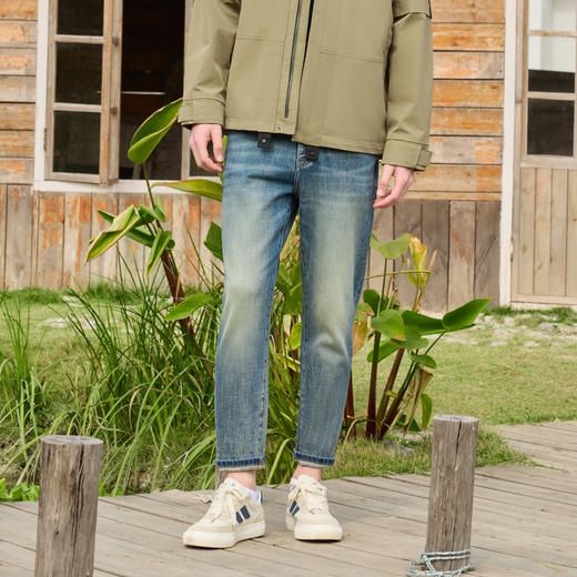 半身缘男裤 春季时尚休闲亲肤透气修身显高牛仔裤251101U10103602 商品图2