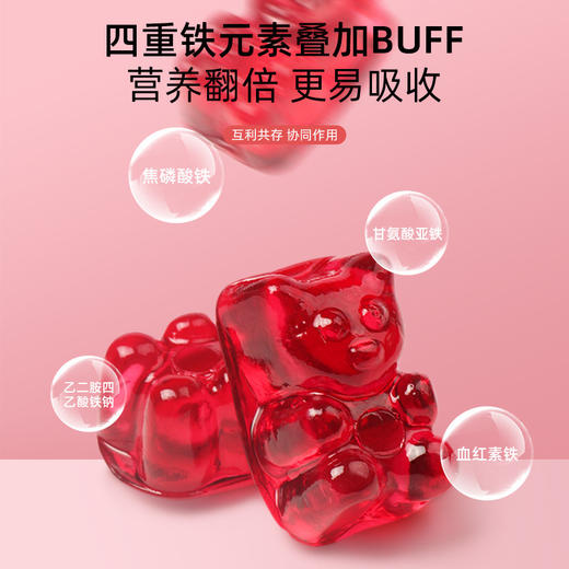 【软糯Q弹，补足铁元素】富铁软糖90克 儿童孕妇女生姨妈期 中老年人送礼 Fe含量升级 补铁更高效-QQ 商品图0