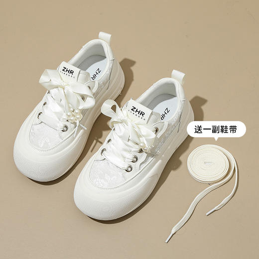 ZHR则则国风新中式小白鞋女百搭休闲鞋女GR06 商品图4