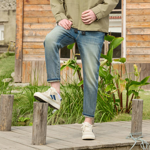 半身缘男裤 春季时尚休闲亲肤透气修身显高牛仔裤251101U10103602 商品图3