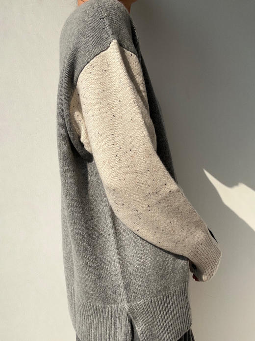 Puree｜#1966 color block crewneck 三色圆领套头羊绒毛衣  [混色] 商品图2