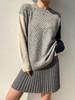 Puree｜#1966 color block crewneck 三色圆领套头羊绒毛衣  [混色] 商品缩略图5