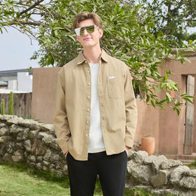 半身缘男装 春季洗水棉吸湿排汗简约休闲百搭衬衫251212U01012071