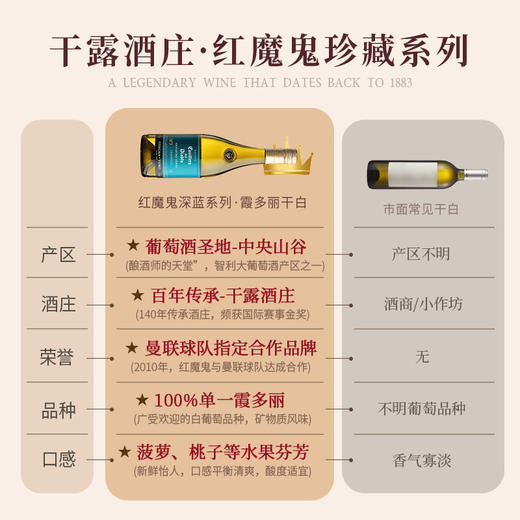 【曼联指定合作品牌】干露红魔鬼深蓝系列 智利原瓶进口 13.5%vol 商品图2