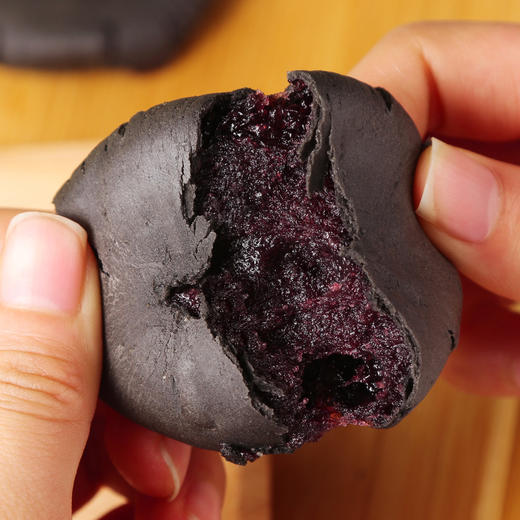 平价优选：五黑桑葚紫米饼无蔗Q软饼面点代餐传统糕点心芋泥紫薯饼 冠食果 商品图1