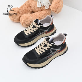 经典鲨2025年春季新款男士系带平底休闲鞋跑步鞋KW222-513061