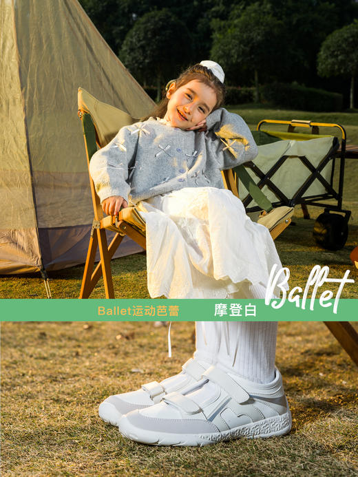 TY-小蓝羊2025新款拼色玛丽珍鞋平底休闲鞋魔术贴调节运动鞋平底单鞋-运动芭蕾 商品图5