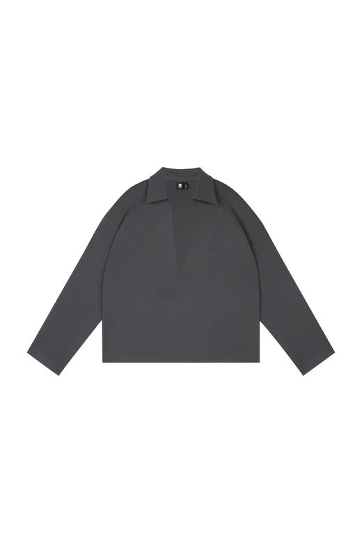 oneup深V领翻领空气层Polo卫衣 商品图7