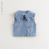 马克珍妮女童甜酷翻领牛仔马甲儿童上衣宝宝2025年春装新款250199 商品缩略图0