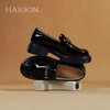 HARSON 【B3F】 哈森2025春季新品女鞋厚底高跟乐福鞋漆皮亮面深口单鞋HS257150 商品缩略图1