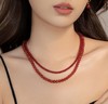 优选丨沐银时代红玛瑙8mm手链     沐银时代4+6mm叠戴红玛瑙项链 商品缩略图0