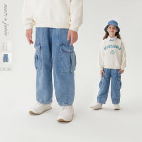 马克珍妮女童潮流百搭工装牛仔裤 儿童裤子2025年春装新款250270