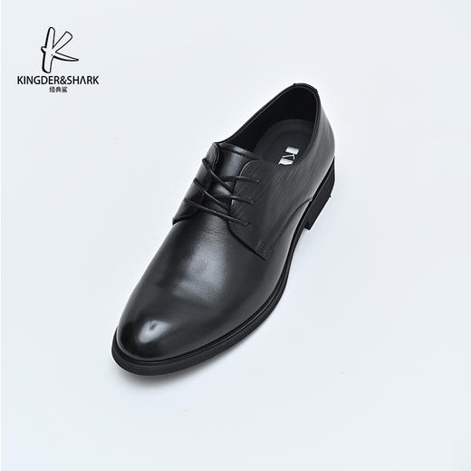 经典鲨2025年春季新款男士舒适平底正装商务皮鞋KW08-513011 商品图4