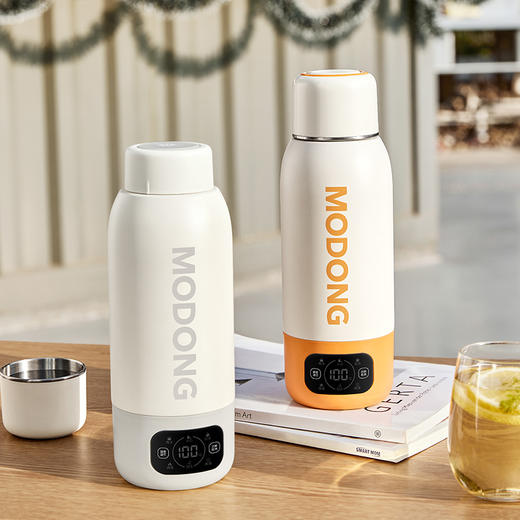MODONG摩动真空便携电热水杯（MD-BW01B（灰色）/MD-BW02B（橙色）） 商品图3