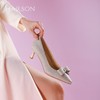 HARSON  【B3F】  哈森2025春季新品女鞋气质尖头高跟蝴蝶结细跟浅口单鞋HS257907 商品缩略图3