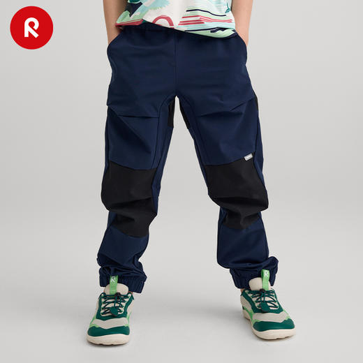 reima男女儿童户外运动裤大童2024春季新款拼接耐磨休闲拒水长裤 商品图2