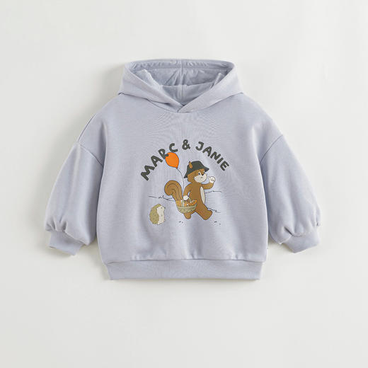马克珍妮男女童松鼠印花连帽卫衣 宝宝外套2025年春装新款250035 商品图3
