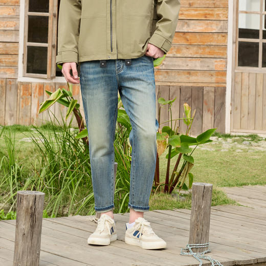 半身缘男裤 春季时尚休闲亲肤透气修身显高牛仔裤251101U10103602 商品图0