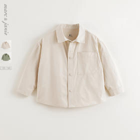 马克珍妮男童城市户外翻领衬衫儿童纯棉衬衣2025年春装新款250102