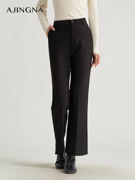 【商场同款】阿菁娜修身弹力精致微喇长裤A29Q210030