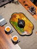 0591【国企严选，山海食材】【瓷漆器茶盘】非遗技艺大漆流金枫叶小茶台 福州茶盘家用黑檀木茶室装饰大小号壶承干泡 分享盘/00210016B 商品缩略图5