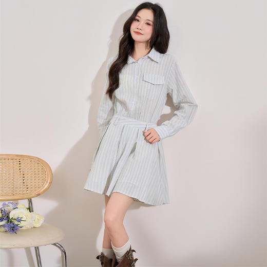 西遇J韩系氛围感穿搭连衣裙女初秋新款老钱风清冷松弛感穿搭SS140823 商品图3