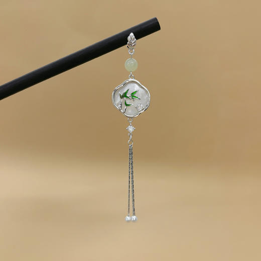 【宏艺珠宝】翠影竹韵簪·银s925发簪 商品图1