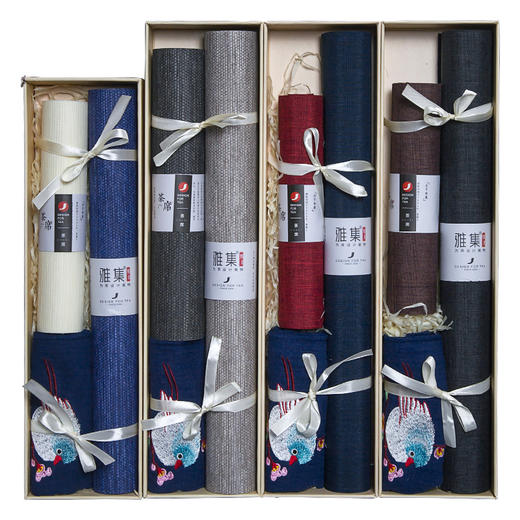 雅集防水茶席布组合（黑灰/2.5米） 商品图0