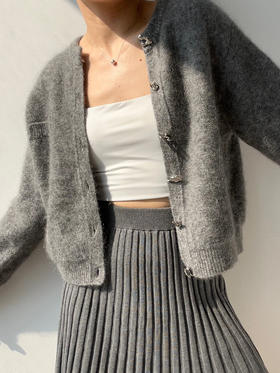 VC｜AW24054 Jaya mohair cardigan 开衫 [ 灰 / 白 / 驼 ]