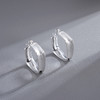 子佩集S925银【霜秀】耳环纯银【BF766】原创2扣环耳圈方形2501 商品缩略图2