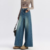 馥迦 休闲显瘦牛仔裤阔腿裤 商品缩略图3