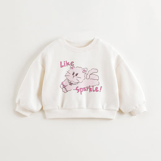 马克珍妮女童甜美印花亲肤卫衣宝宝宽松上衣2025年春装新款250210 商品图2