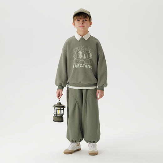 马克珍妮男童时尚立体拼接运动裤儿童灯笼裤2025年春装新款250068 商品图1