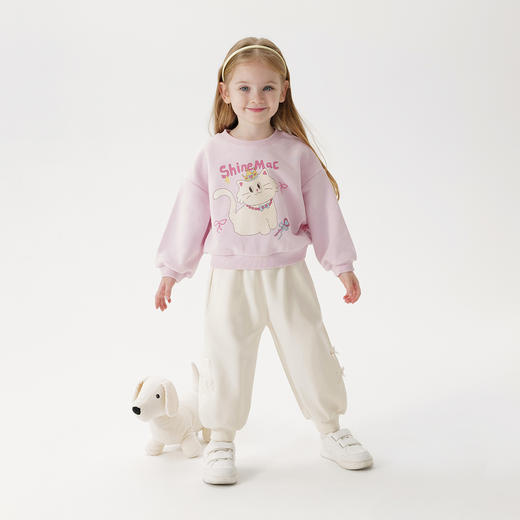 马克珍妮女童甜美蝴蝶结灯笼裤 宝宝运动裤2025年春装新款250275 商品图2