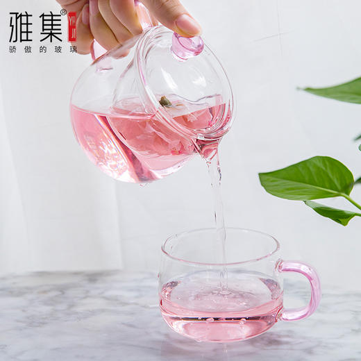 雅集玻璃杯单杯颜品杯200ml(樱粉) 商品图2