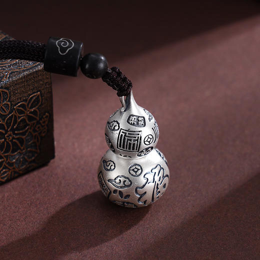 子佩集S999银【福禄圆满】套链纯银【DZ1120】仿古原创作品可打开葫芦项链2501 商品图3