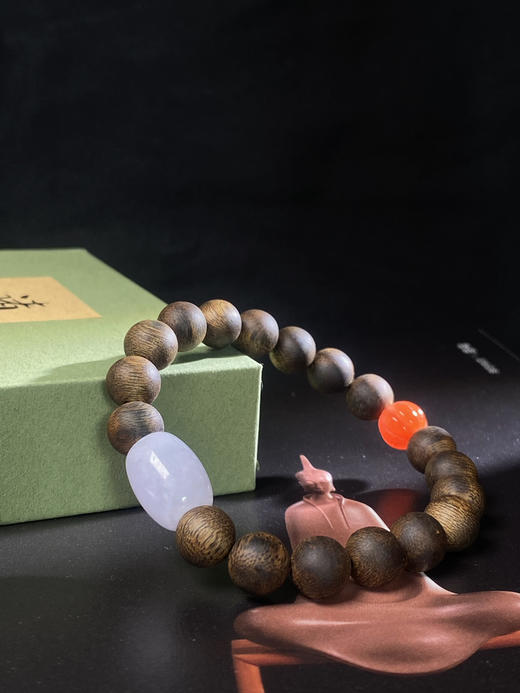 XY0055原创沉香DIY圆珠翡翠桶珠南红瓜珠 商品图0