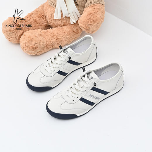 经典鲨2025年春季新款男士潮流拼色平底休闲鞋阿甘鞋KW08-513021 商品图2