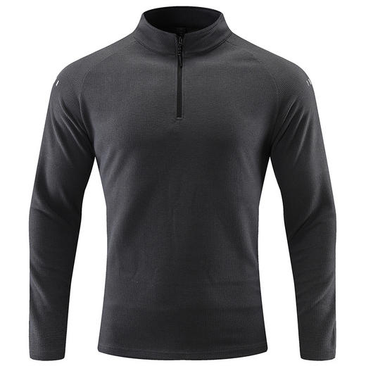 【拍1发2换着穿 】秋冬装美式复古青年T恤透气男士运动休闲高品质半开衫 商品图3