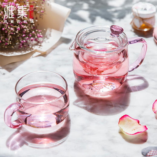 雅集玻璃杯单杯颜品杯200ml(樱粉) 商品图3