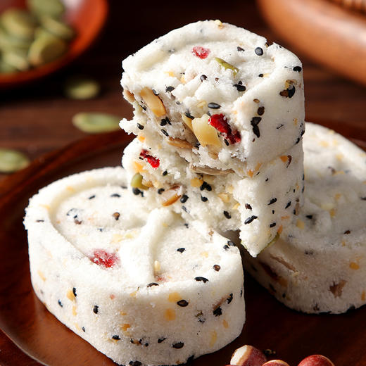 平价优选：坚果茯苓八珍糕无蔗Q软传统芡实糕点健康早餐代餐食品零食 冠食果 商品图2