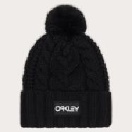 OAKLEY帽子HARPER POM BEANIE BLACK/WHITE LOGO 商品图0