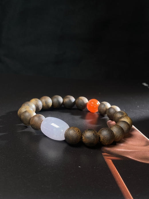 XY0055原创沉香DIY圆珠翡翠桶珠南红瓜珠 商品图4