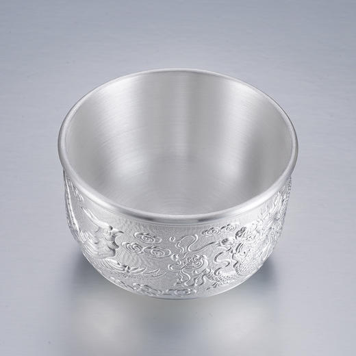 子佩集S999银【龙跃凤鸣】茶杯摆件纯银【DLCB002】茶具亮面大杯摆件2501 商品图4